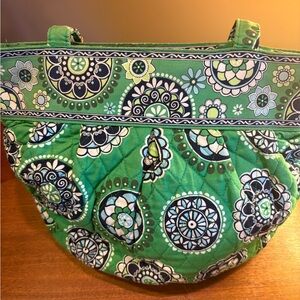 Vera Bradley Vibrant Green Patterned Tote Bag